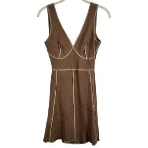 Woodrose Deli Brown Sleeveless Dress Small